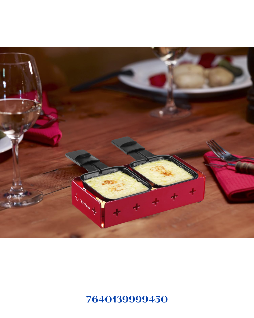 TRISA TÊTE À TÊTE CANDLE RACLETTE RED
