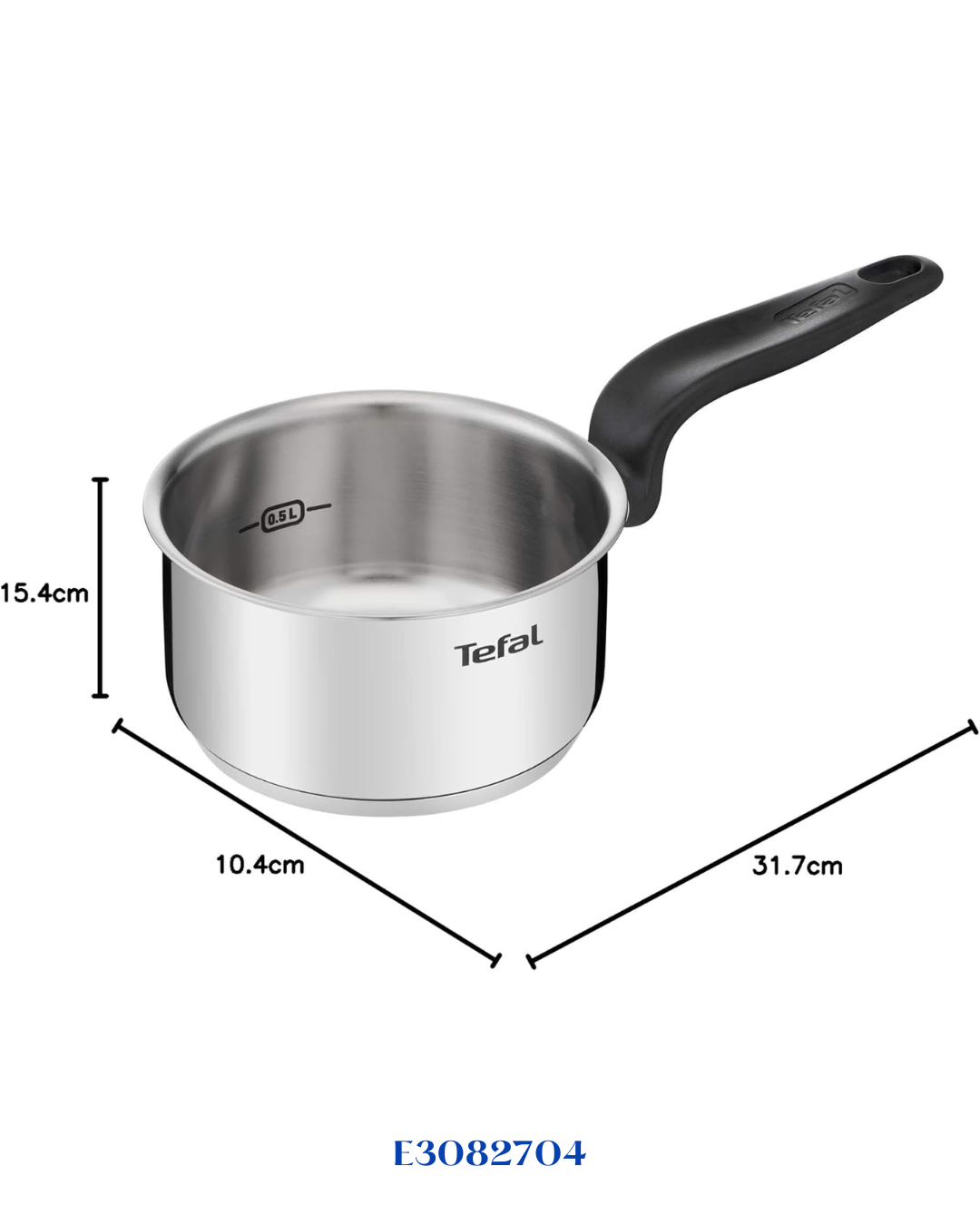 TEFAL STAINLESS STEEL PRIMARY STAINLESS STEEL SAUCEPAN 0.5L 14CM