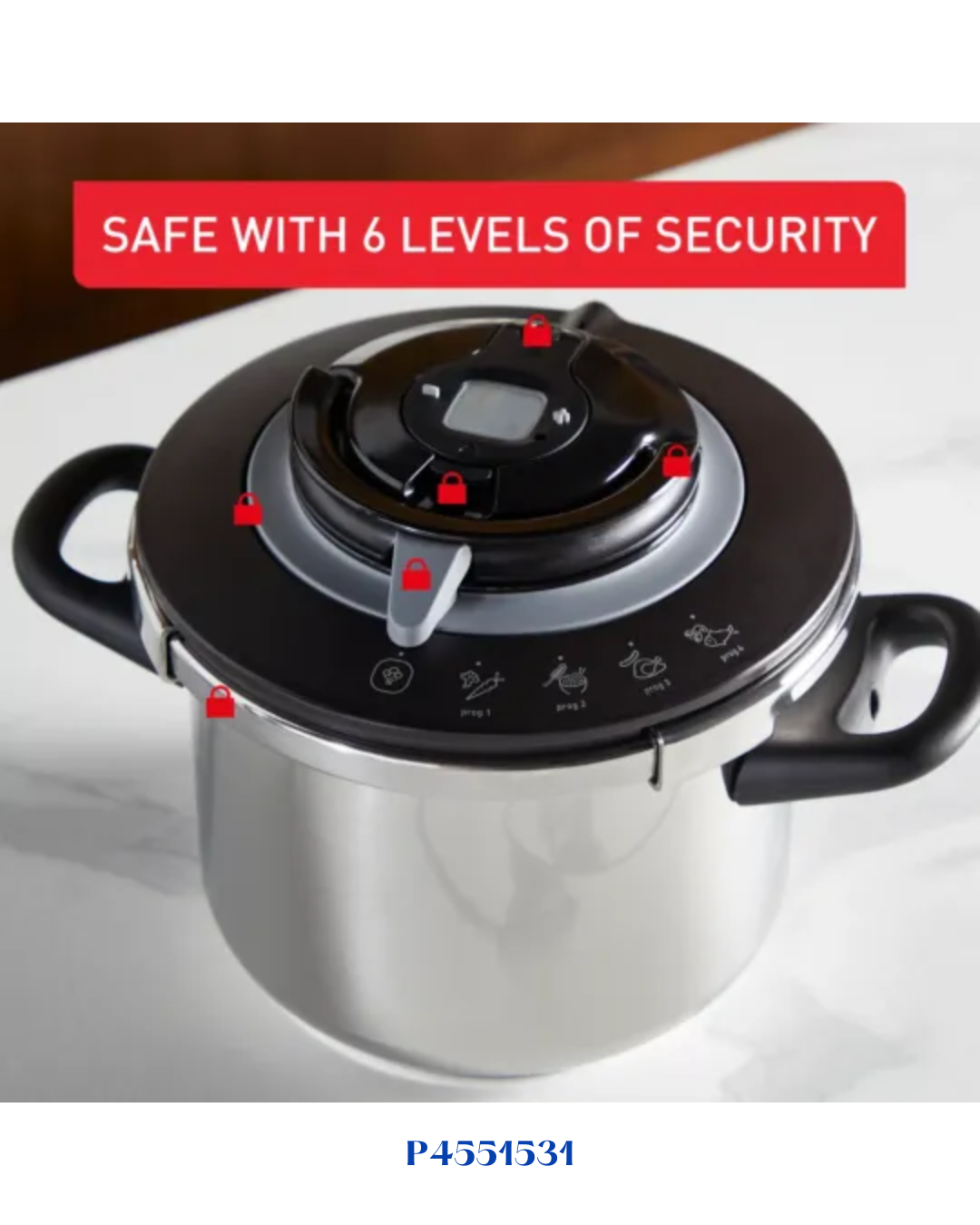 TEFAL CLIPSO+CHEF PRESSURE COOKER 10L