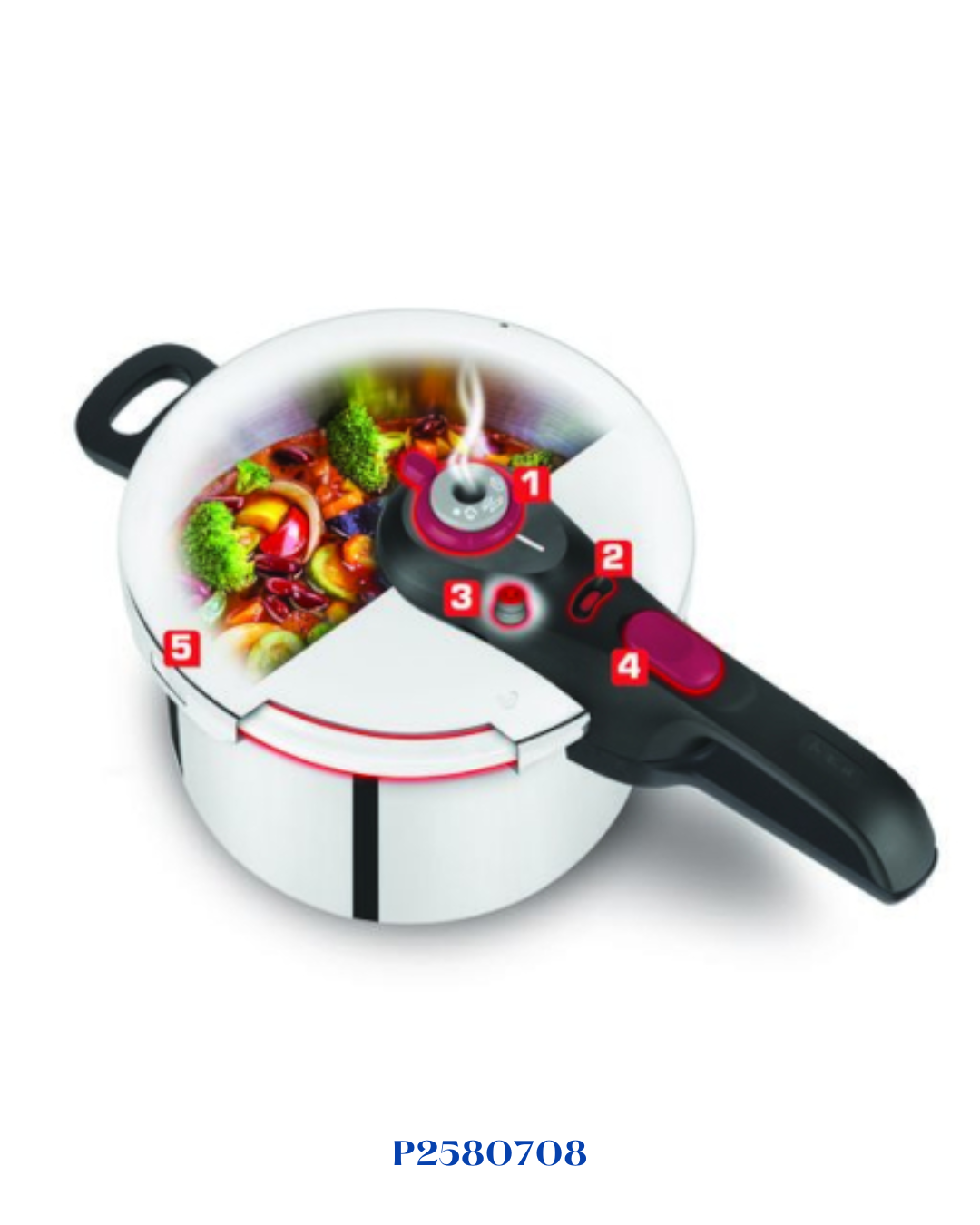 TEFAL INGENIO SECURE TRENDY PRESSURE COOKER SET 6L