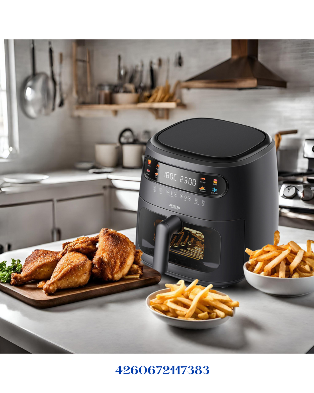 ARSHIA MULTIFUNCTIONAL AIR FRYER 1750W 8L