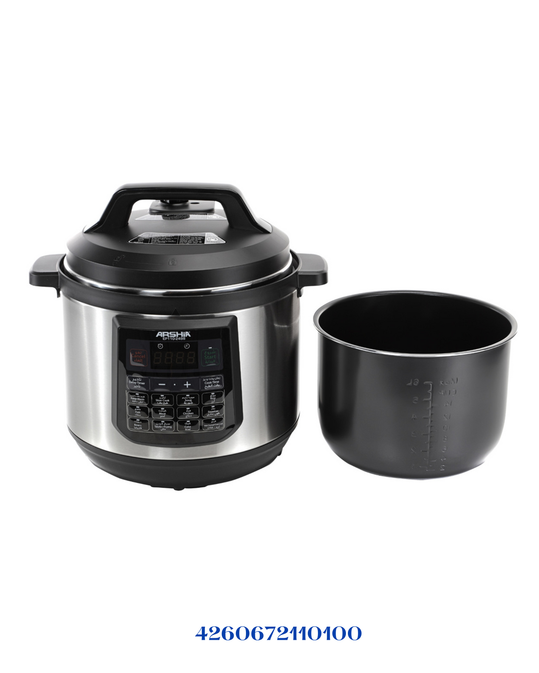 ARSHIA DIGITAL PRESSURE COOKER 8L 1200W