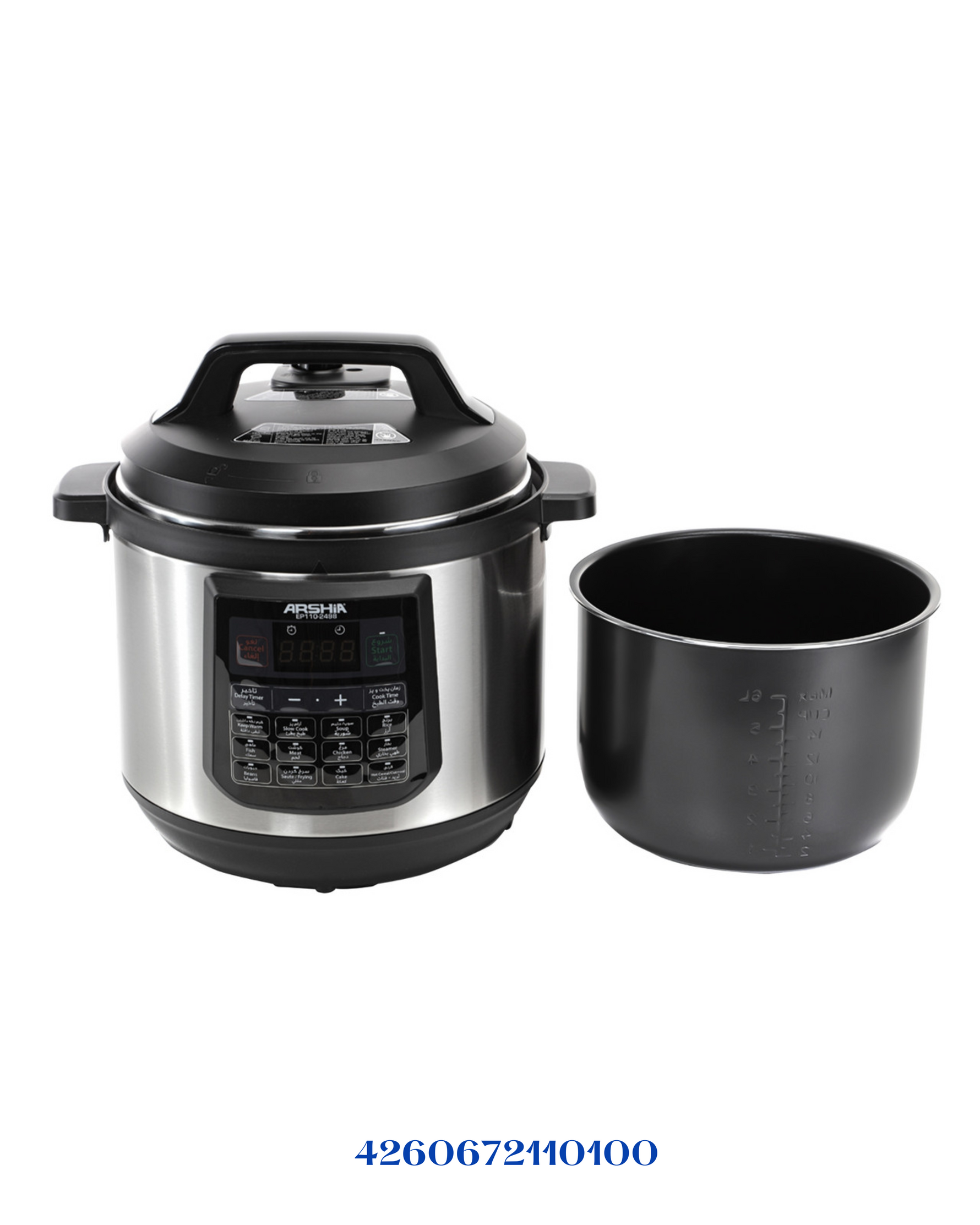 ARSHIA DIGITAL PRESSURE COOKER 8L 1200W