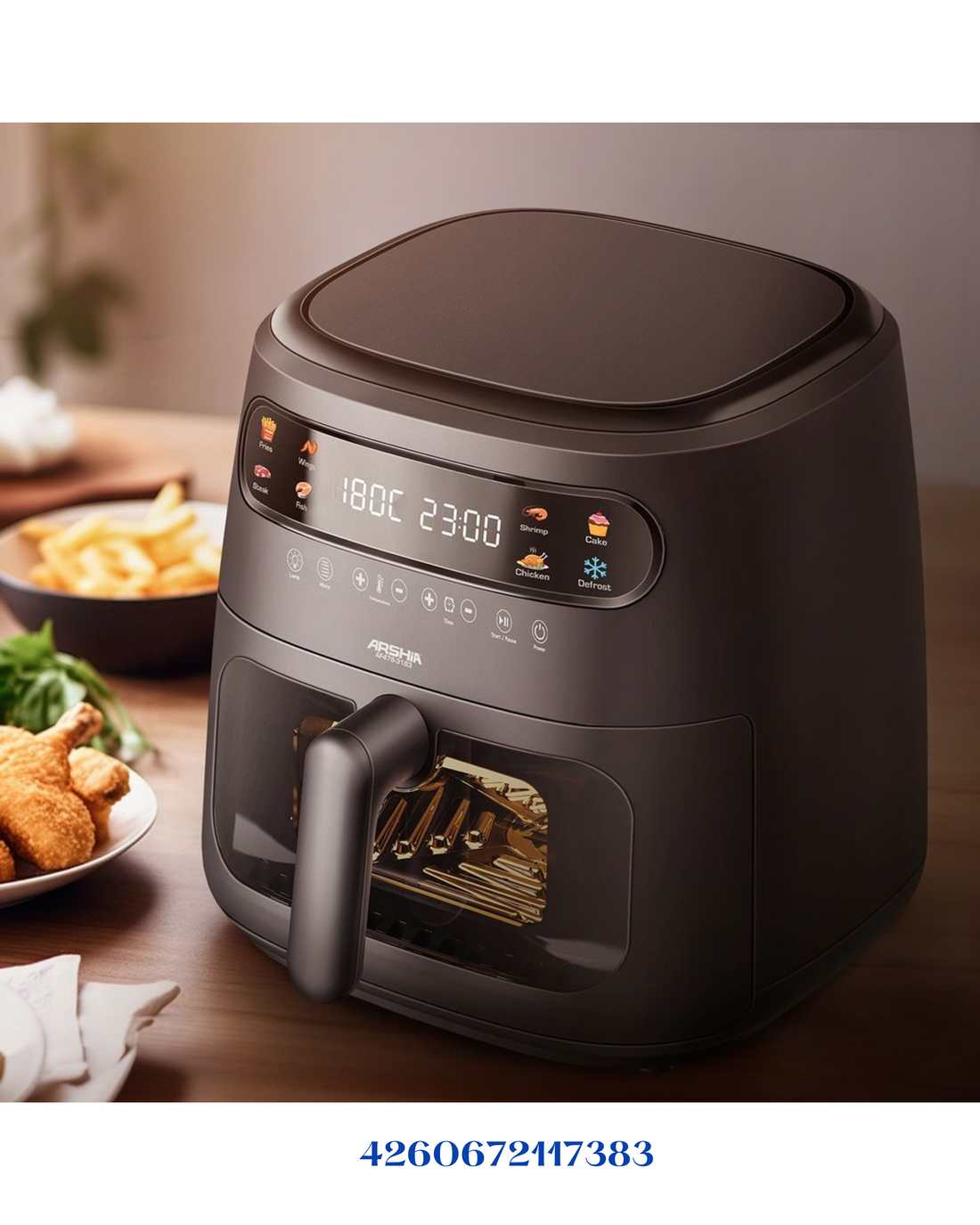 ARSHIA MULTIFUNCTIONAL AIR FRYER 1750W 8L