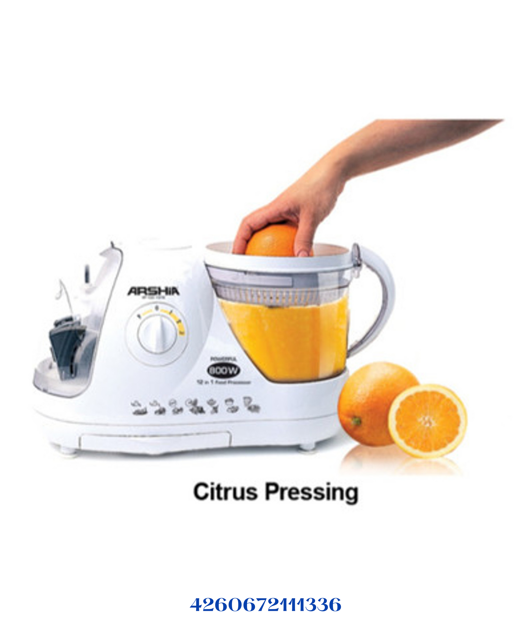 ARSHIA 12‑IN‑1 FOOD PROCESSOR 800W 1.5L