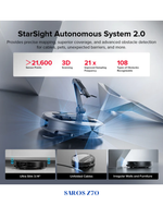 Roborock Saros Z70 Robot Vacuum and Mop Silver 22,000Pa