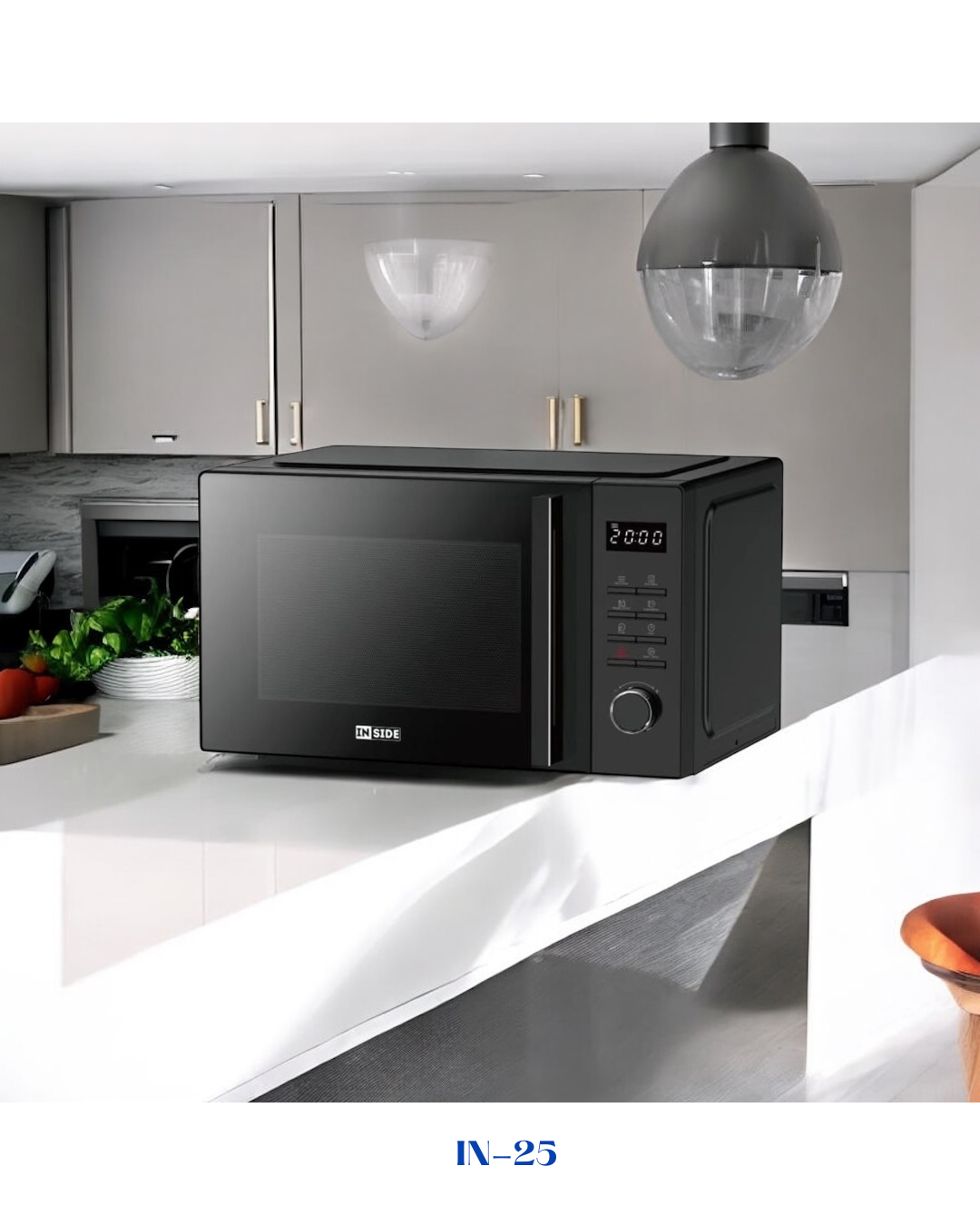 INSIDE  MICROWAVE GRILL 25L
