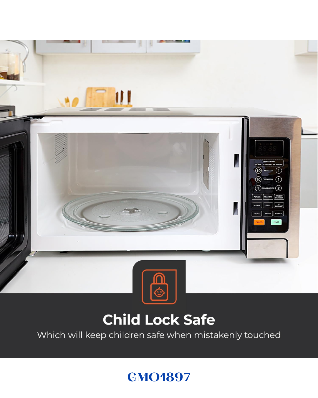 GEEPAS DIGITAL MICROWAVE OVEN WITH GRILL 1500W-30L
