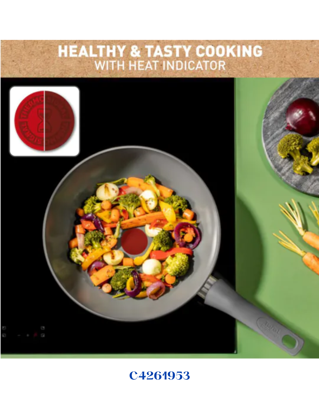 TEFAL RENEWAL NON-STICK CERAMIC WOK PAN 28CM