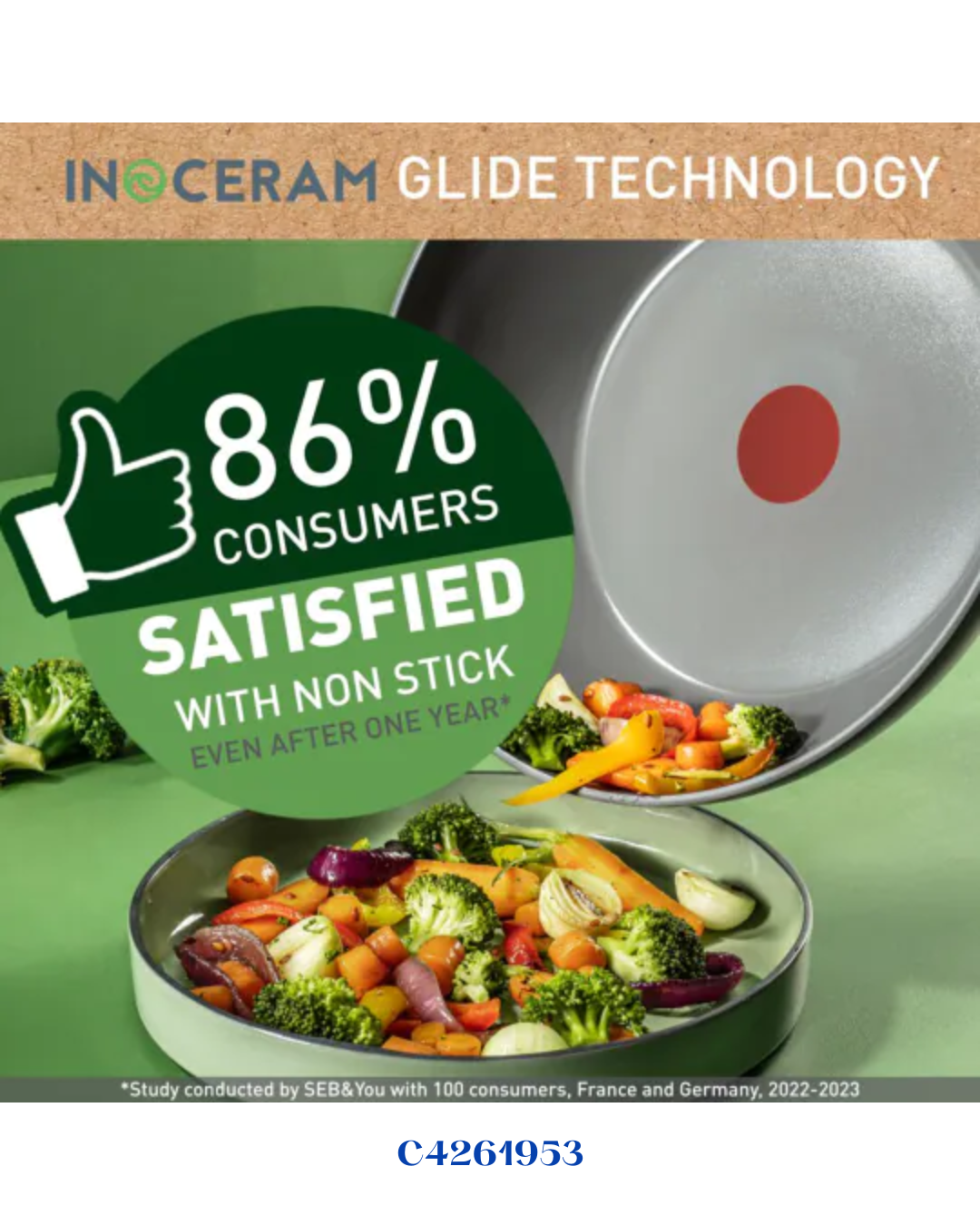 TEFAL RENEWAL NON-STICK CERAMIC WOK PAN 28CM