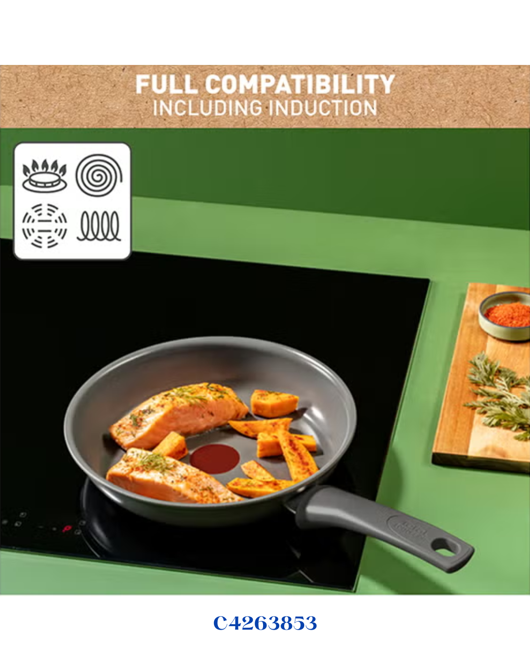 TEFAL RENEWAL NON-STICK CERAMIC FRYPAN 26CM