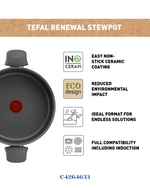 TEFAL RENEWAL NON -STICK CERAMIC STEWPOT 24 CM