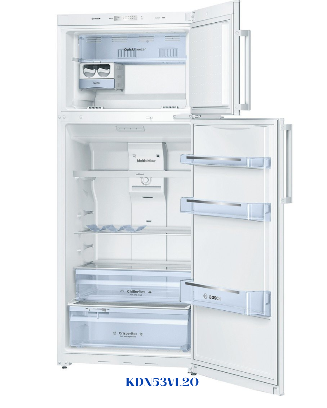 BOSCH FREESTANDING TOP‑FREEZER FRIDGE‑FREEZER 454 L A+