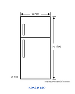BOSCH FREESTANDING TOP‑FREEZER FRIDGE‑FREEZER 454 L A+