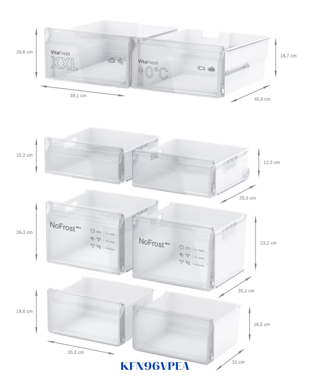 BOSCH FRENCH-DOOR FRIDGE-FREEZER 605L