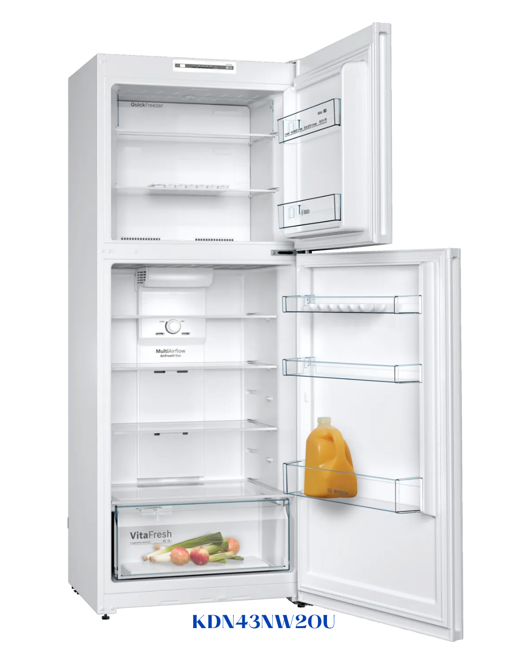BOSCH FREESTANDING FRIDGE‑FREEZER 365 L A+