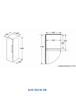 BOSCH FREESTANDING REFRIGERATOR 346L ELECTRIC