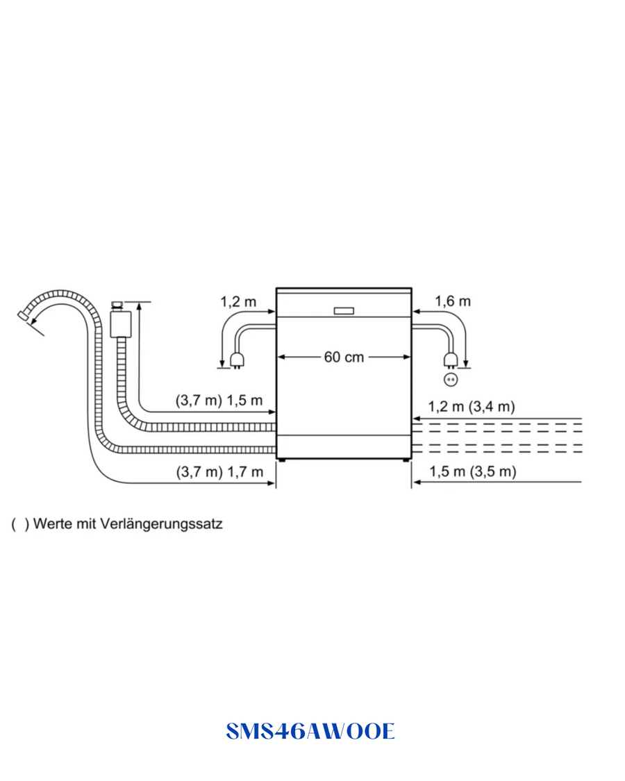 BOSCH SERIE 4 FREESTANDING DISHWASHER – 12‑PLACE, 48 DB