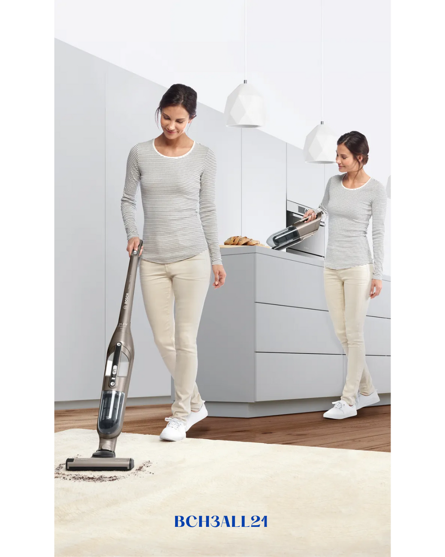 BOSCH SERIES 4, RECHARGEABLE VACUUM CLEANER, FLEXXO 21.6V, BROWN