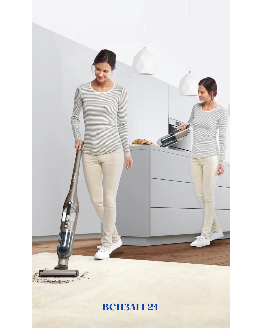 BOSCH SERIES 4, RECHARGEABLE VACUUM CLEANER, FLEXXO 21.6V, BROWN