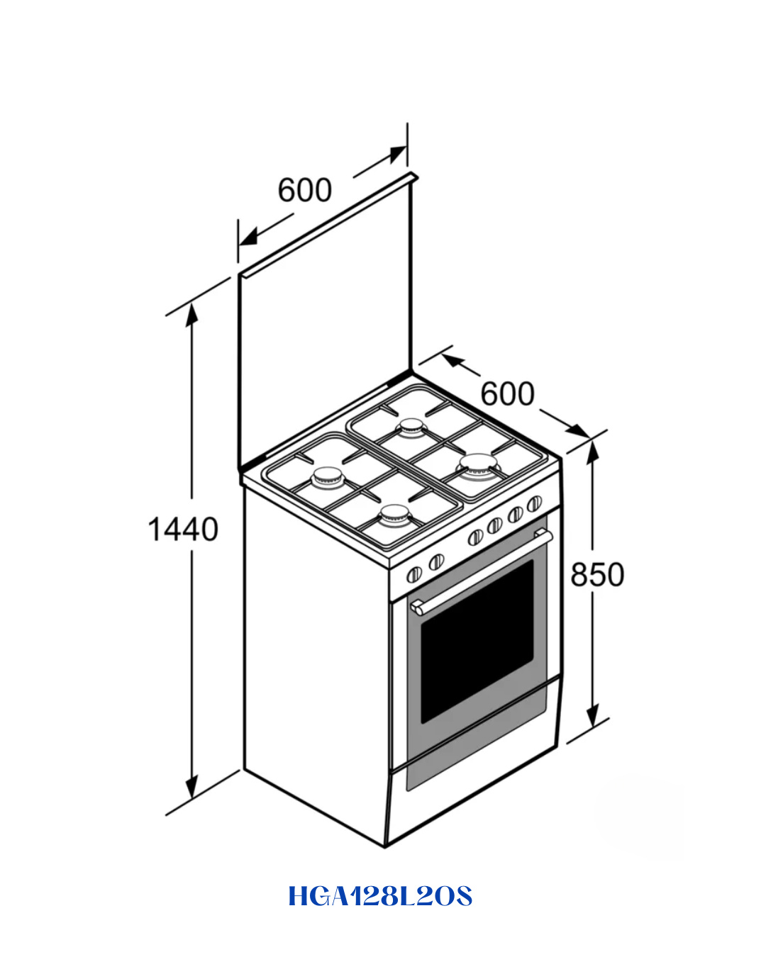 BOSCH SERIE 2 FREESTANDING GAS COOKER 128L