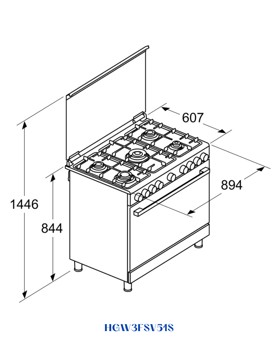 BOSCH SERIE 6 GAS COOKER 125L