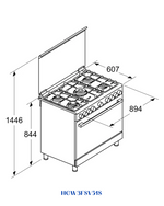 BOSCH SERIE 6 GAS COOKER 125L