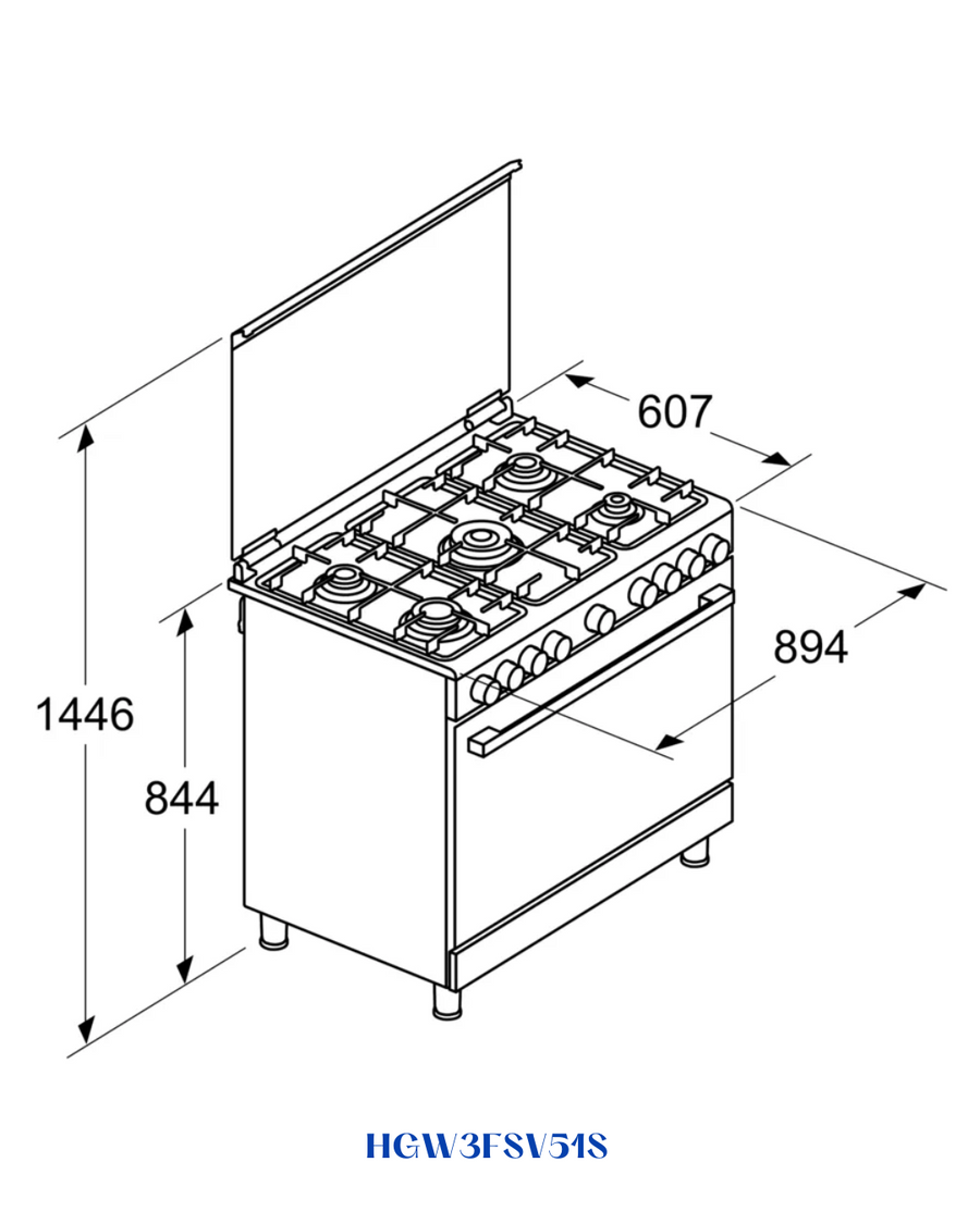 BOSCH SERIE 6 GAS COOKER 125L