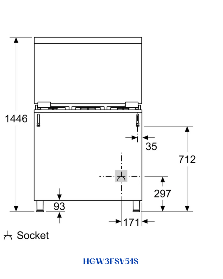 BOSCH SERIE 6 GAS COOKER 125L