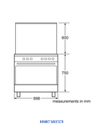 BOSCH FREESTANDING ELECTRIC COOKER STAINLESS STEEL – 1500W – 112L