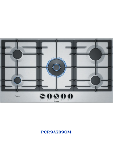 BOSCH BUILT-IN GAS HOB STAINLESS STEEL – 5 BURNERS – 90CM