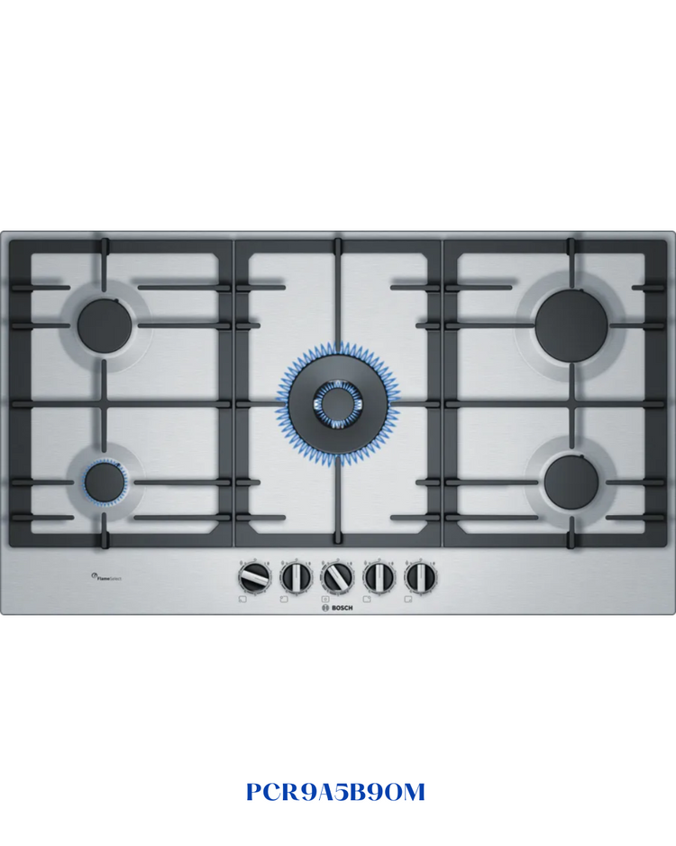 BOSCH BUILT-IN GAS HOB STAINLESS STEEL – 5 BURNERS – 90CM