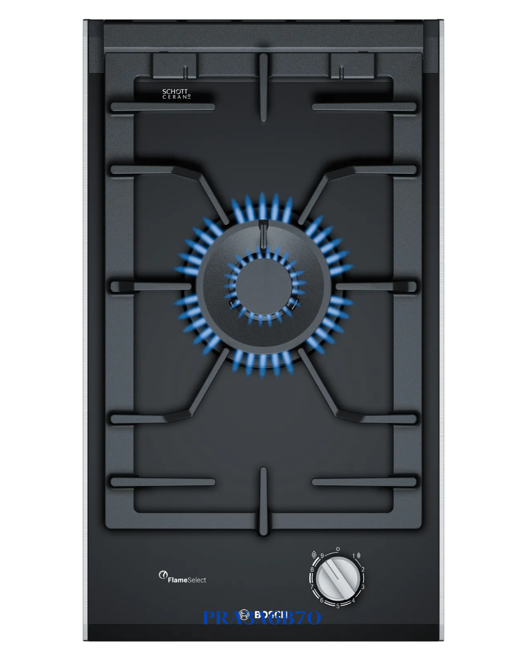 BOSCH BUILT-IN GAS HOB BLACK CERAMIC GLASS – 6100W – 30CM