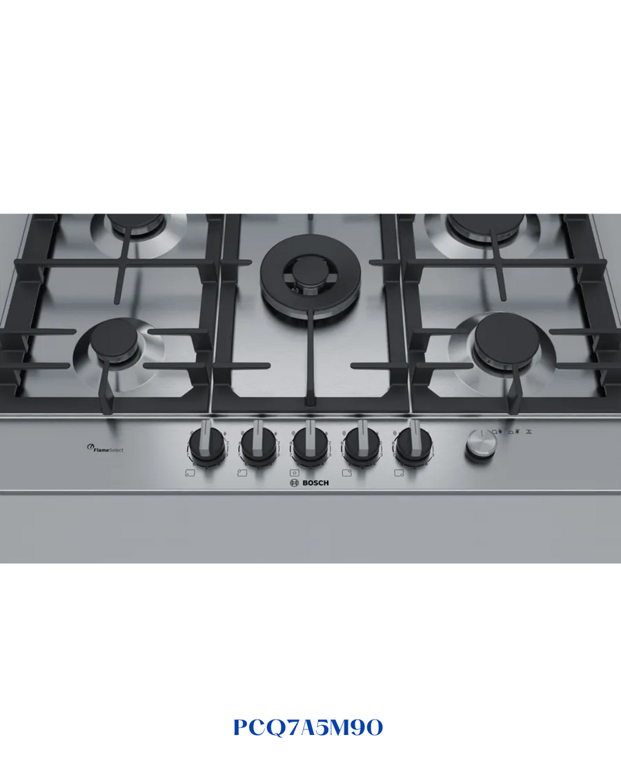 BOSCH BUILT-IN GAS HOB STAINLESS STEEL – 11,500W – 75CM