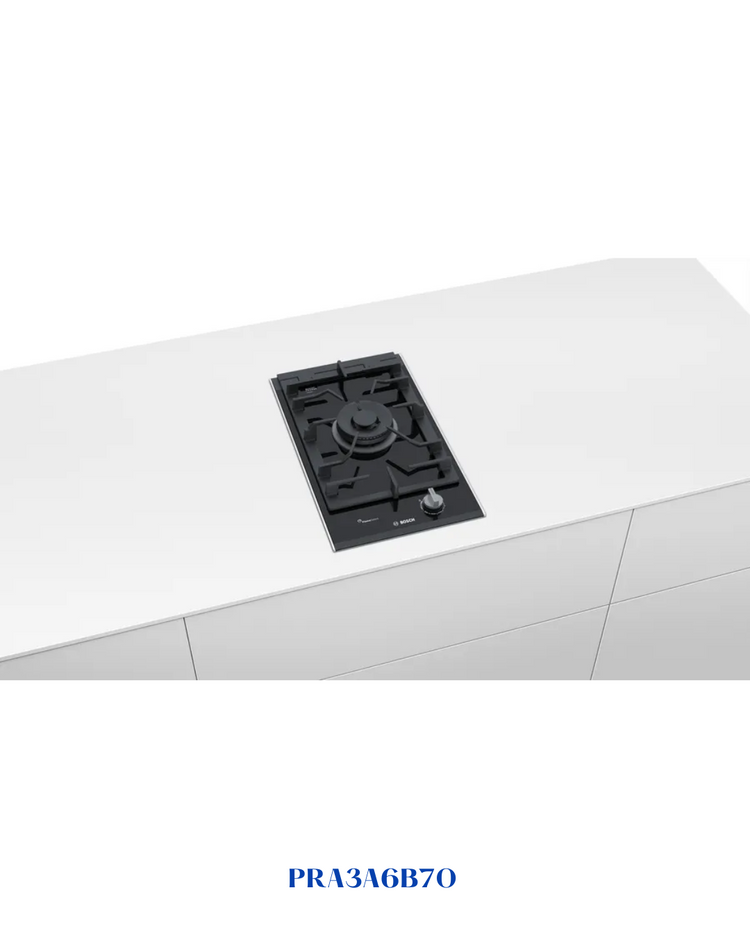 BOSCH BUILT-IN GAS HOB BLACK CERAMIC GLASS – 6100W – 30CM