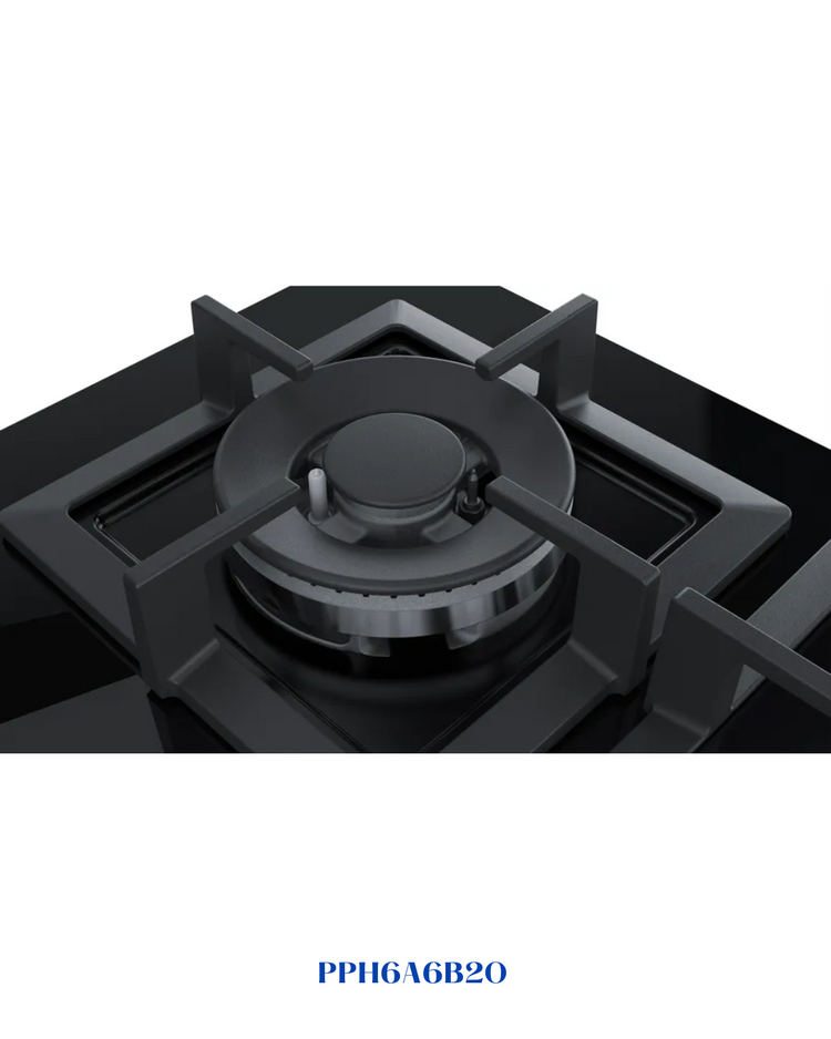 BOSCH BUILT-IN GAS HOB BLACK TEMPERED GLASS – 8000W – 60CM