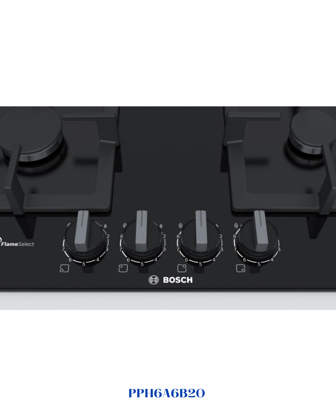 BOSCH BUILT-IN GAS HOB BLACK TEMPERED GLASS – 8000W – 60CM