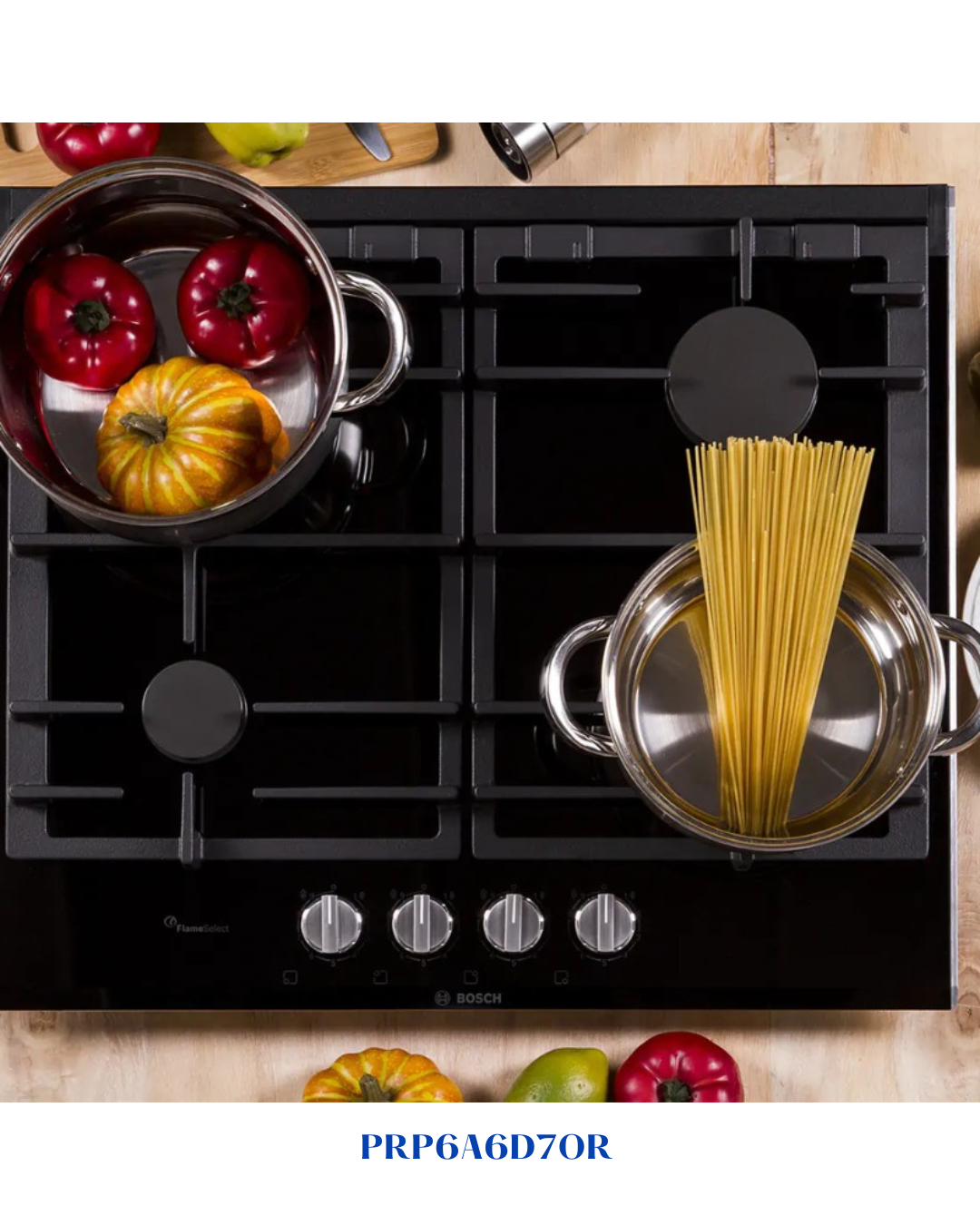 BOSCH BUILT-IN GAS HOB BLACK CERAMIC GLASS – 60CM