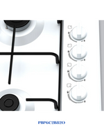 BOSCH BUILT-IN GAS HOB WHITE ENAMELED STEEL – 7500W – 60CM