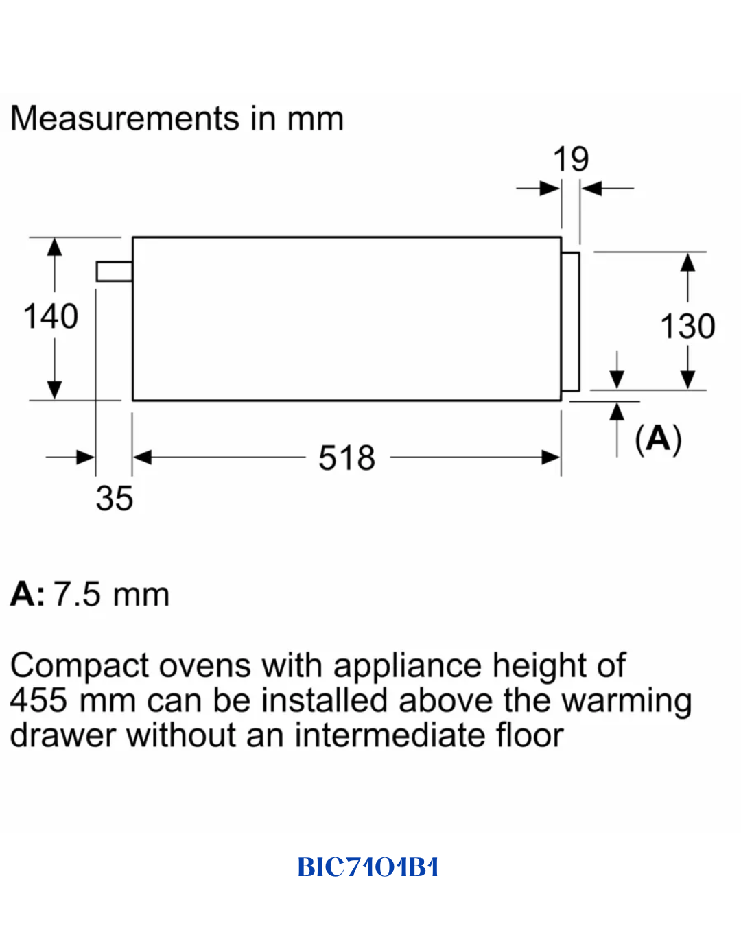 BOSCH SERIES 8 WARMING DRAWER 60×14 CM*
