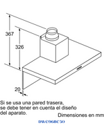 BOSCH SERIES 2 WALL-MOUNTED COOKER HOOD 215W 90CM