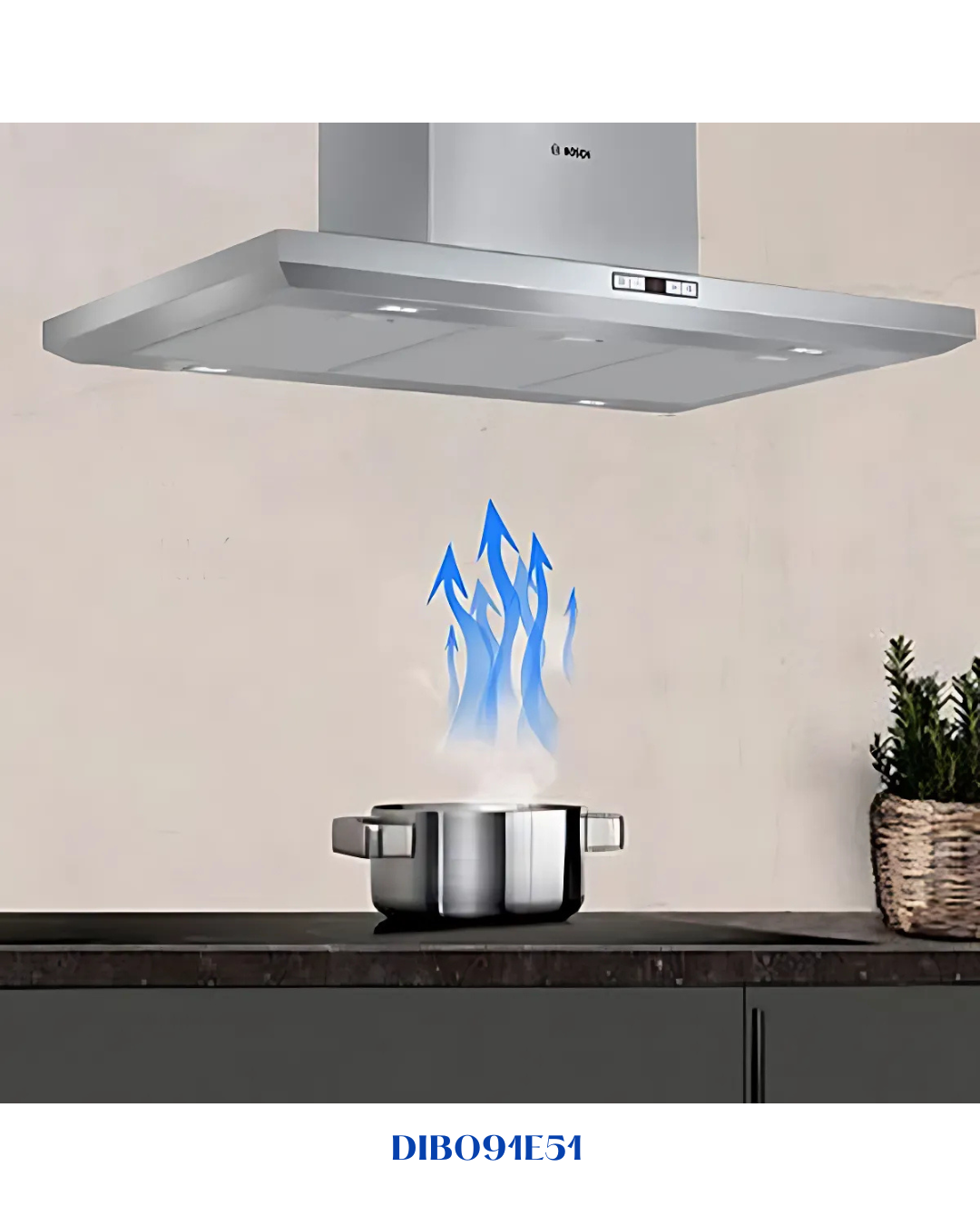 BOSCH SERIES 6 ISLAND COOKER HOOD 272W 90CM