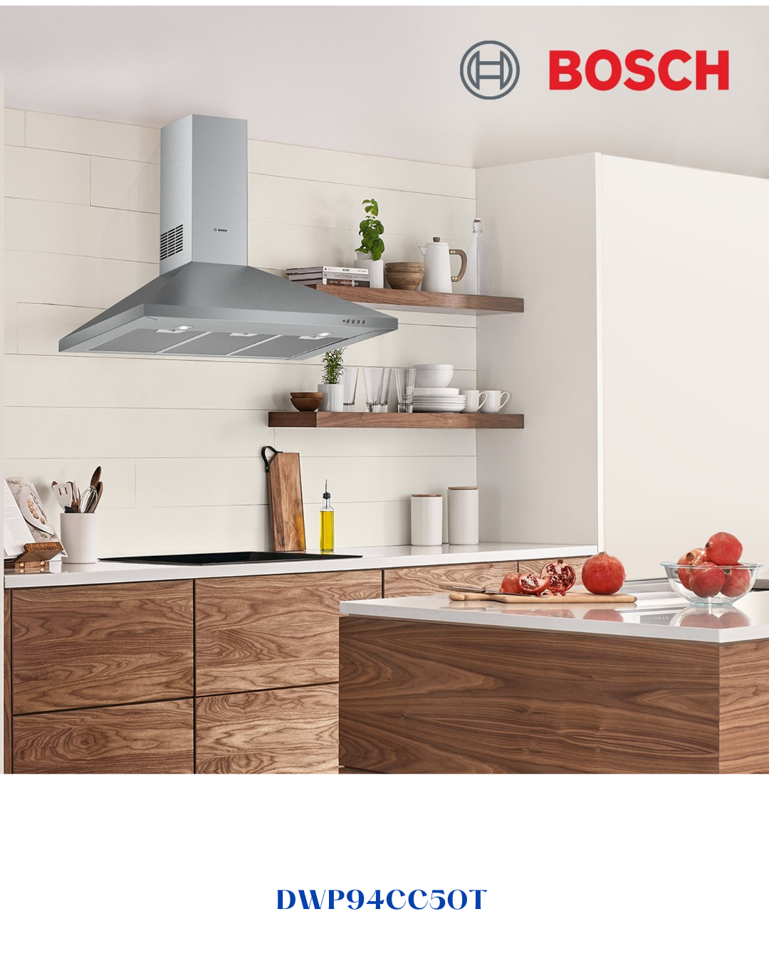 BOSCH SERIES 2 WALL-MOUNTED COOKER HOOD 125W 90CM