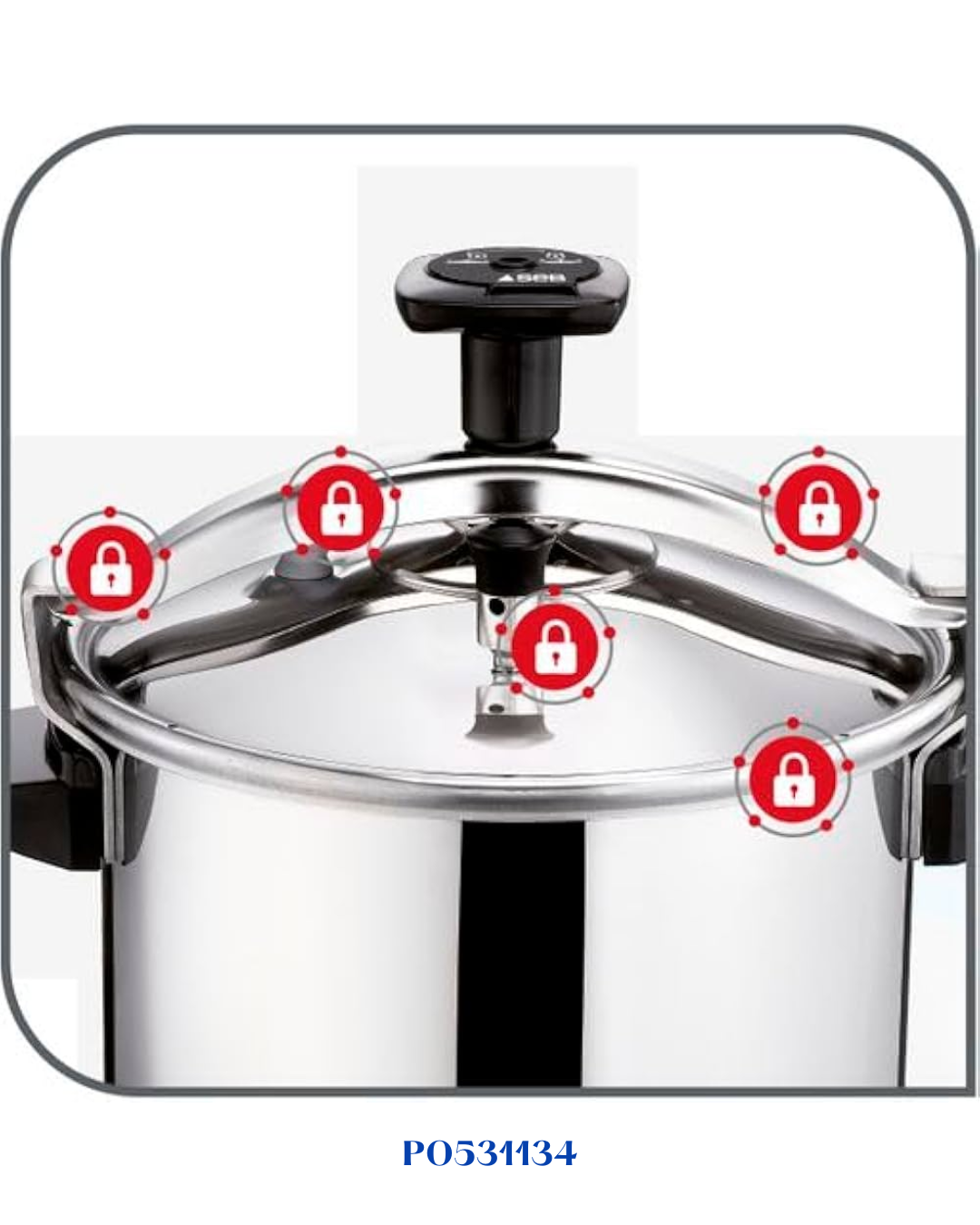 TEFAL AUTHENTIC STAINLESS STEEL PRESSURE COOKER 8L