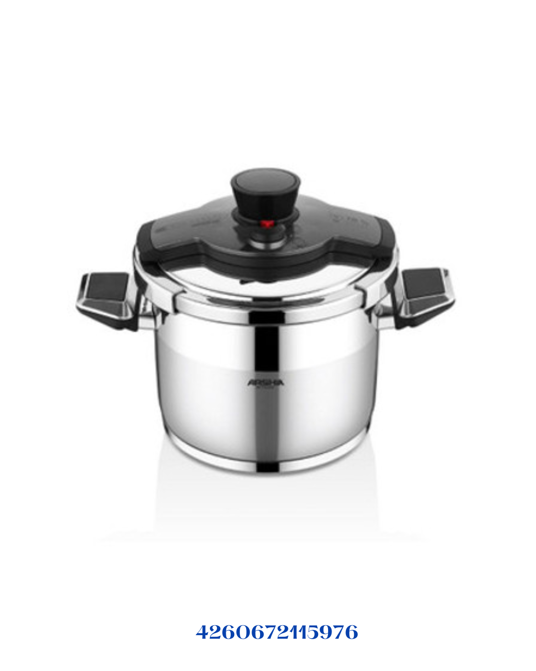ARSHIA STAINLESS STEEL TWIN PRESSURE COOKER 4L+7L GRAY