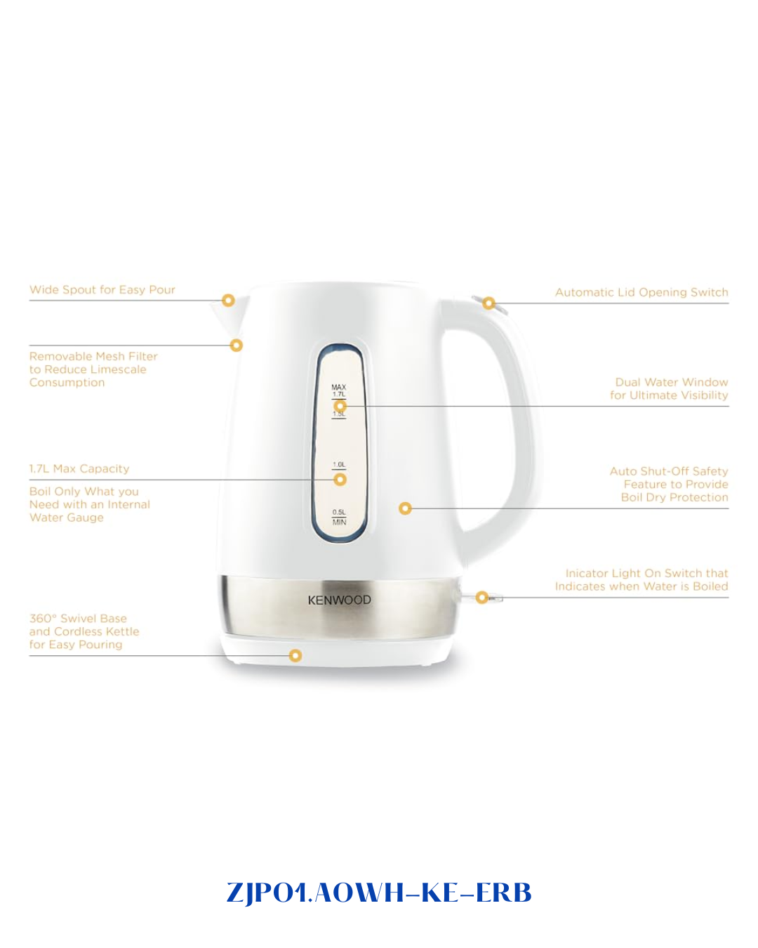 KENWOOD ACCENT COLLECTION KETTLE 2200W 1.7L