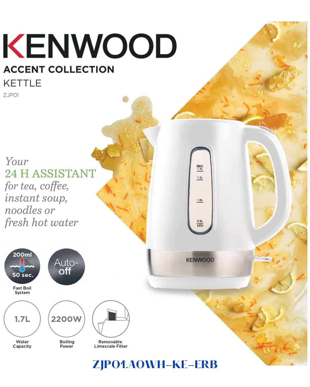 KENWOOD ACCENT COLLECTION KETTLE 2200W 1.7L