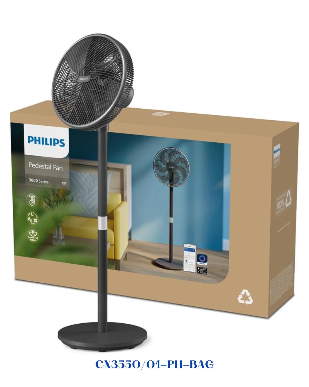 PHILIPS PEDESTAL FAN 3000 SERIES 48W