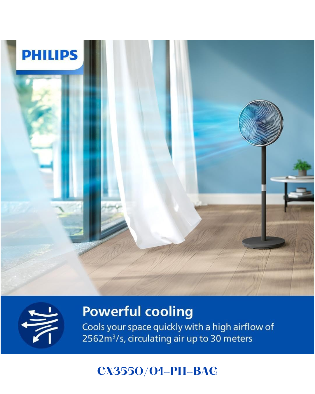 PHILIPS PEDESTAL FAN 3000 SERIES 48W