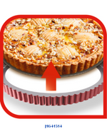 TEFAL DELIBAKE RED CARBON STEEL REMOVABLE BOTTOM TART 28CM